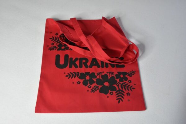 Екосумка червона "Ukraine" - Зображення 2