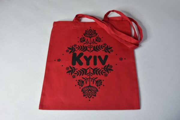 Екосумка червона "Kyiv" - Зображення 2