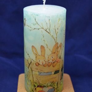 Свічка "Великодні зайці" 7*15см